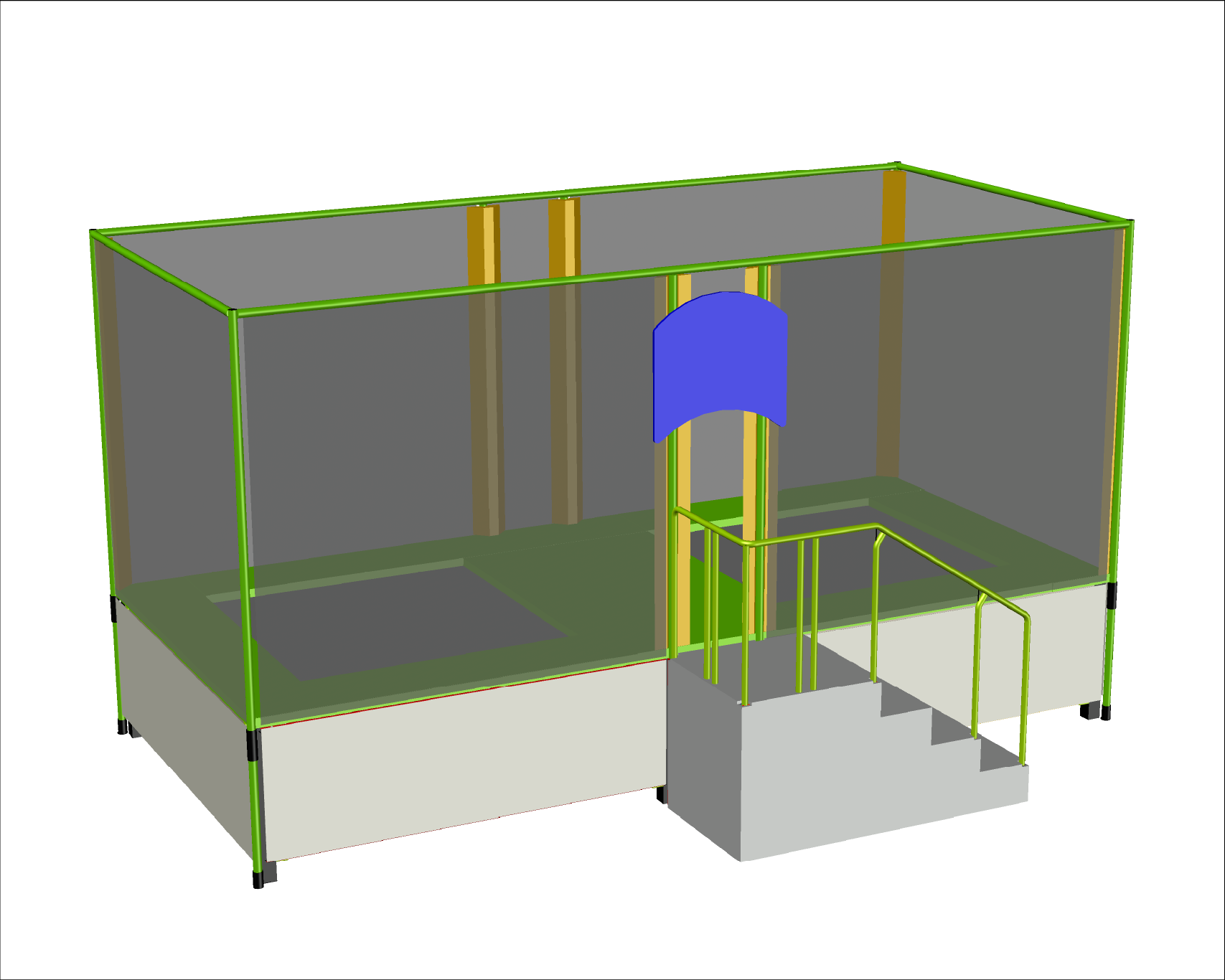 DOUBLE OPEN ROOF TRAMPOLINE (INDOOR)